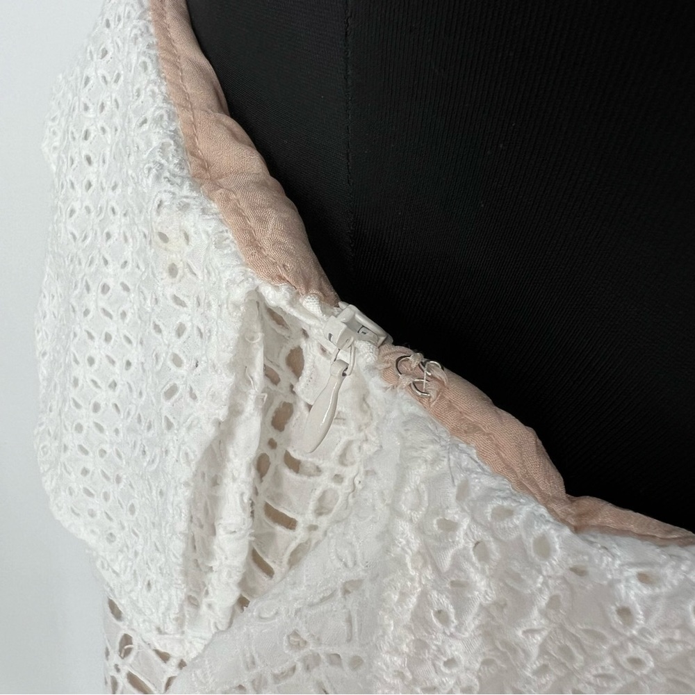 J. Crew One Shoulder Ruffle‎ Eyelet Top - Picture 7 of 15